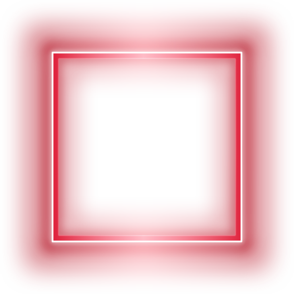 Square neon frame